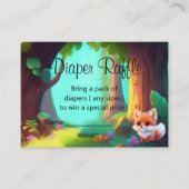 ウッドランドかわいいベビーフォックスベビーシャワー エンクロージャーカード (正面)