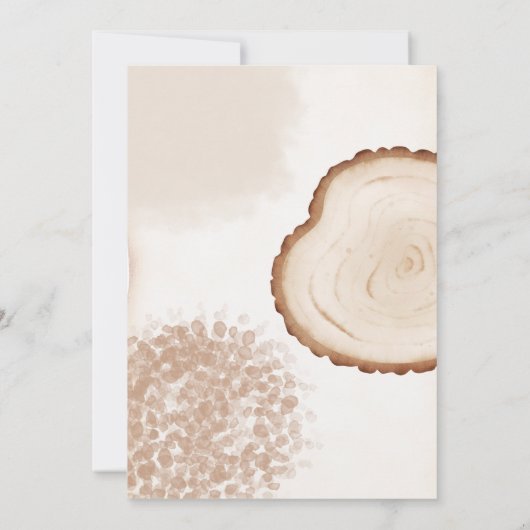 ウッドランドかわいい動物のぬいぐるみ赤ちゃんシャワー 招待状 (裏面)