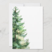 ウッドランドかわいい動物のシマウマ赤ちゃんシャワー 招待状 (裏面)