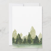 ウッドランドかわいい動物の山の森の赤ちゃんシャワー私 招待状 (裏面)