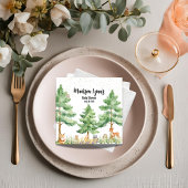 ウッドランドかわいい動物キツネ野生の1つの赤ちゃんシャワー スタンダードカクテルナプキン