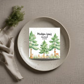 ウッドランドかわいい動物キツネ野生の1つの赤ちゃんシャワー スタンダードカクテルナプキン