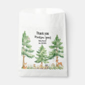 ウッドランドかわいい動物キツネ野生の1つの赤ちゃんシャワー フェイバーバッグ (正面)