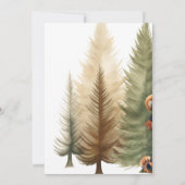 ウッドランドかわいい動物タイガー赤ちゃんシャワー 招待状 (裏面)