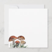 ウッドランドかわいい森林動物ブラックベビーシャワー 招待状 (裏面)