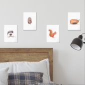 ウッドランドかわいい水彩林動物セット (寝室)