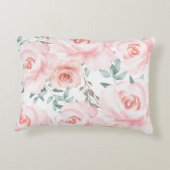 ウッドランドかわいらしアニマルズピンクローゼズガール子供部屋 アクセントクッション (裏面)