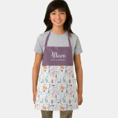ウッドランドかわいらしフォレストパターンガールズシェフトレーニング エプロン (インサイチュ)