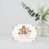 ウッドランドかわいらし赤面フローラベビーおむつラッフル エンクロージャーカード (スタンド正面)