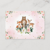 ウッドランドかわいらし赤面フローラベビーおむつラッフル エンクロージャーカード (裏面)