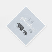 ウッドランドがベビーシャワーパーティー スタンダードランチョンナプキン (角)