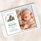 ウッドランドが出産発表に一度 案内状