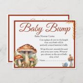 ウッドランドきのこのベビーバンプ赤ちゃんシャワーゲーム エンクロージャーカード (正面/裏面)