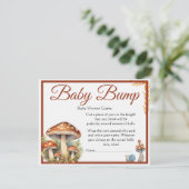 ウッドランドきのこのベビーバンプ赤ちゃんシャワーゲーム エンクロージャーカード (スタンド正面)