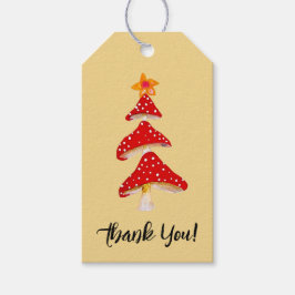 ウッドランドきのこの葉秋赤ちゃんシャワーありがとう ギフトタグ