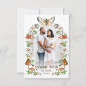 ウッドランドきのこの赤ちゃんシャワー写真サンキューカード サンキューカード (正面)