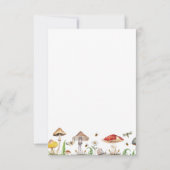 ウッドランドきのこの赤ちゃんシャワー写真サンキューカード サンキューカード (裏面)
