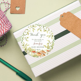 ウッドランドきのこの赤ちゃんシャワー ラウンドシール