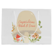 ウッドランドきのこの赤ちゃんシャワー ラージペーパーバッグ (裏面)