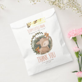 ウッドランドそりベビー鹿の水の色のベビーシャワー フェイバーバッグ