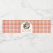 ウッドランドそりベビー鹿の水の色のベビーシャワー ペットボトルラベル (シングルラベル)