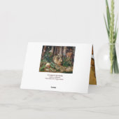 ウッドランドのウサギ、花の付いたイースターエッグ シーズンカード (裏面)