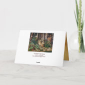 ウッドランドのウサギ、花の付いたイースターエッグ シーズンカード (裏面)