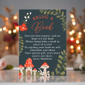 ウッドランドのキノコのフローラ本の赤ちゃんシャワー エンクロージャーカード