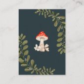 ウッドランドのキノコのフローラ本の赤ちゃんシャワー エンクロージャーカード (裏面)