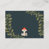 ウッドランドのキノコフローラの赤ちゃんシャワーおむつラッフル エンクロージャーカード (裏面)