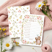 ウッドランドのクマが赤ちゃんシャワーゲームカードを希望 招待状