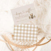 ウッドランドのクマのおむつラッフルをかろうじて待つことができる エンクロージャーカード