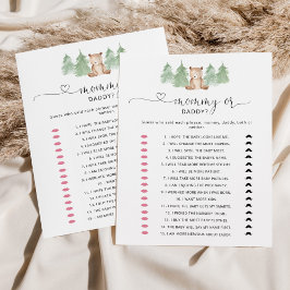 ウッドランドのクマのママまたはパパのベビーゲーム