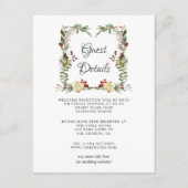 ウッドランドのクリスマスウェディング　ゲスト詳細 エンクロージャーカード (正面)
