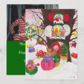 ウッドランドのクリスマスフォトカード シーズンカード (正面/裏面)