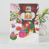 ウッドランドのクリスマスフォトカード シーズンカード (スタンド正面)