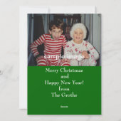 ウッドランドのクリスマスフォトカード シーズンカード (裏面)