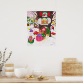 ウッドランドのクリスマスポスター ポスター (キッチン)