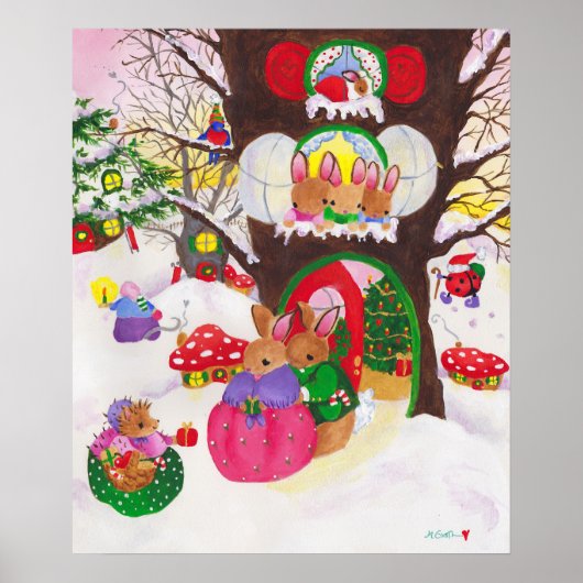 ウッドランドのクリスマスポスター ポスター (正面)