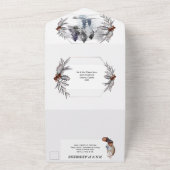 ウッドランドのタグのボホの水彩国が結婚式を挙げました  オールインワン招待状 (外側)