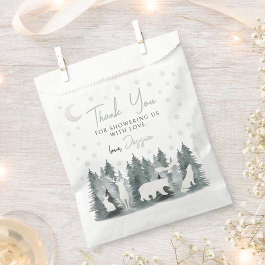 ウッドランドのニューラル感謝していバリーシャワーバッグ フェイバーバッグ (クリップ留めされた状態)