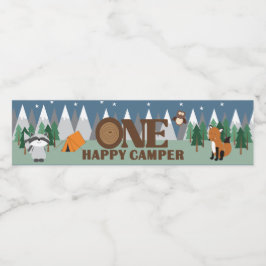 ウッドランドのファーストバースデー "One Happy Camper" ペットボトルラベル