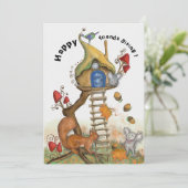 ウッドランドのフレンドシップ – 居心地の良い秋のシーン シーズンカード (スタンド正面)