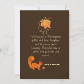 ウッドランドのフレンドシップ – 居心地の良い秋のシーン シーズンカード (裏面)