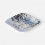 ウッドランドのベビーアニマルズウィンターボーイベビーシャワー ペーパープレート (傾斜あり)