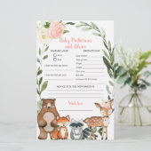 ウッドランドのベビーガールの予測とアドバイスカード (スタンド正面)