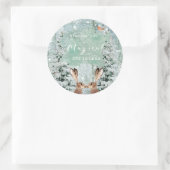 ウッドランドの冬の休日 ラウンドシール (バッグ)