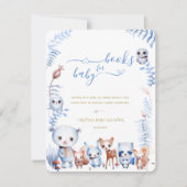 ウッドランドの動物が少年のシャワーカードを持ち込む ノートカード (正面)