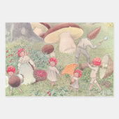 ウッドランドの動物と子供エルサ・ベスコウ ラッピングペーパーシート (正面3)