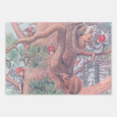 ウッドランドの動物と子供エルサ・ベスコウ ラッピングペーパーシート (正面2)